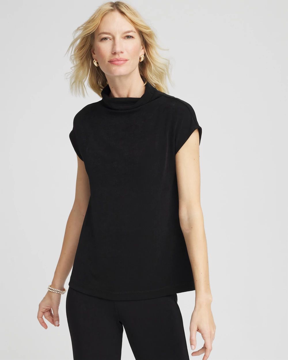 NO COFFEE × CLUBHAUS MOCKNECK XL Travelers™ Mockneck Top | Chico's
